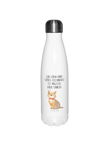 Mr. & Mrs. Panda Thermos Hund Glück mit Spruch in Weiß
