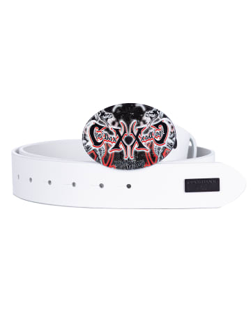 Cipo & Baxx Gürtel 85cm x 3,8 in White