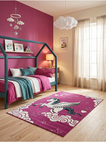 KADIMA DESIGN Kinderteppich Kinder-Motiv Kinderzimmer pflegeleicht Spielzimmer in Fuchsia