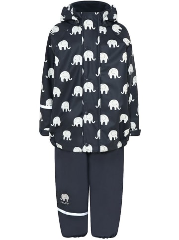 CeLaVi Kinder Regenset "Rainwear set elephant AOP-PU" in Blau