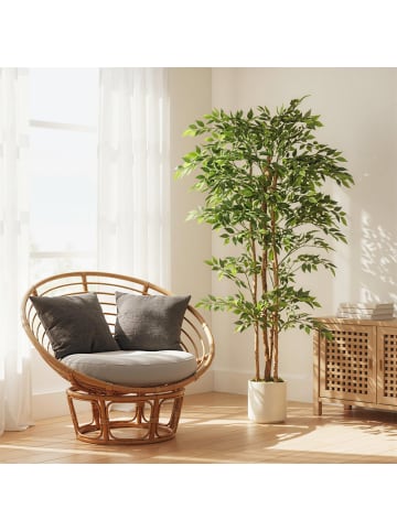 HOMCOM Kunstpflanze-75L x 75B x 180H cm-Grün