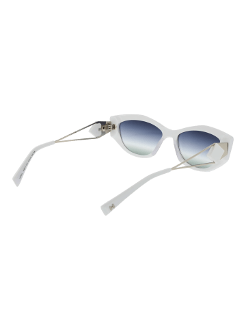 Ana Hickmann Frauen Sonnenbrille Oval Weiß