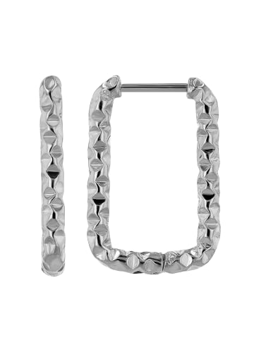 Adeliás Damen Creolen aus Edelstahl 2.1 cm in silber