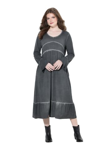 Ulla Popken Jerseykleid in graphitgrau