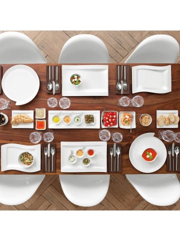 Villeroy & Boch 4er Set Antipastiteller NewWave 42 x 15 cm in weiß