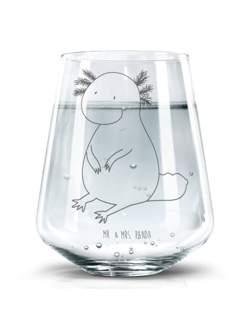 Mr. & Mrs. Panda Glas Axolotl Niedlich ohne Spruch in Transparent