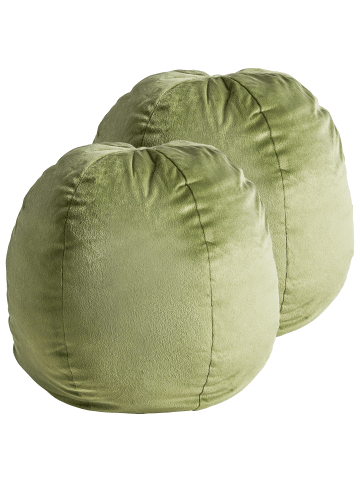 Beliani 2er-Set Dekokissen SALVIA in Grün