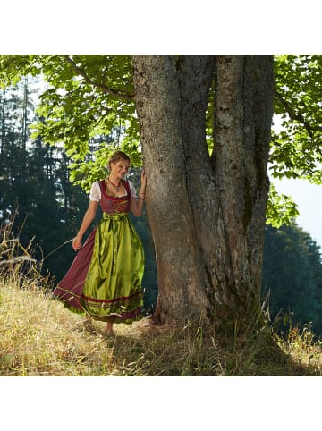 tectake Frauenkostüm Maxi-Dirndl Ruhpolding Modell 2 in rot/grün