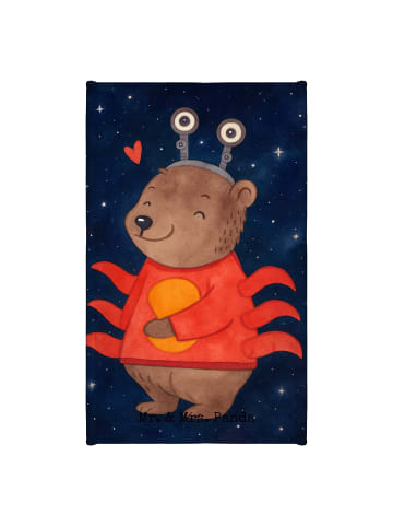 Mr. & Mrs. Panda Gästehandtuch Krebs Astrologie Design ohne Spruch in Weiß