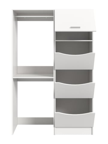 ebuy24 Waschmaschinenschrank Free (2-teilig) Weiß 126 x 68 cm