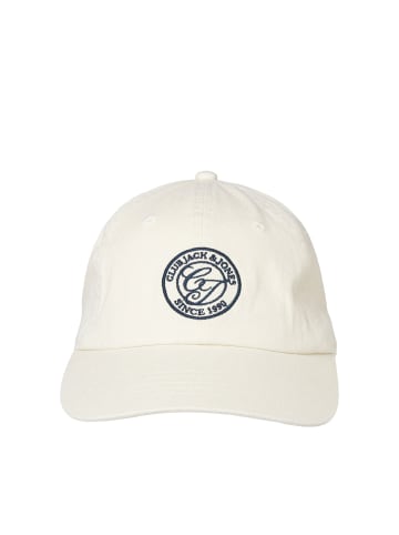 Jack & Jones Baseball Cap in Antique White