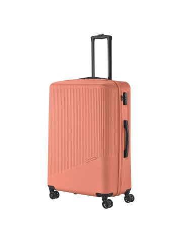 travelite Bali - 4-Rollen-Trolley L 77 cm (weiß/cognac) in koralle