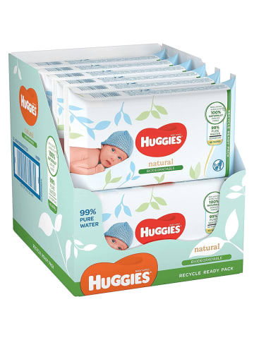 HUGGIES Feuchttücher Baby Wipes Babytücher Natural Sensitive 12 x 48 Tücher