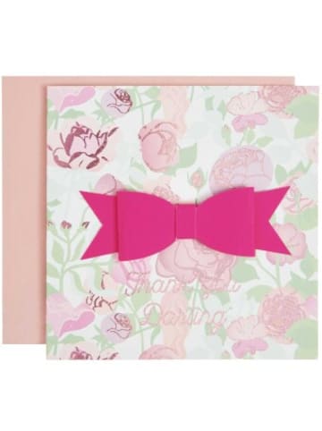 Rico Design Nonbook - 3D-Grußkarte Schleife, Thank You Darling, 14 x 14 cm FSC MIX