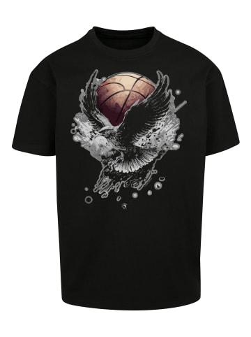 F4NT4STIC Heavy Oversize T-Shirt Basketball Adler in schwarz