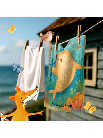 Mr. & Mrs. Panda Gästehandtuch Sternzeichen Wassermann Design oh... in Weiß