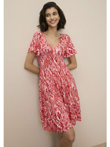 Tamaris Jerseykleid in pink gemustert