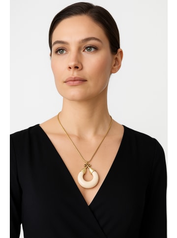 collezione alessandro Kurze Kette " Marble Glow " in creme