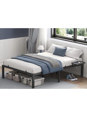 VASAGLE Bettgestell Conner in Schwarz - (B)140 x (H)41.3 x (T)200 cm