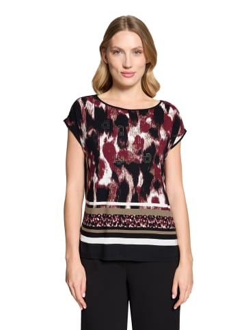 Betty Barclay Blusenshirt mit Aufdruck in Black/Dark Red