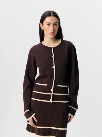 Object Strickjacke in Seal Brown