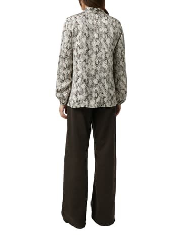 comma Bluse in ecru schoko - 0001