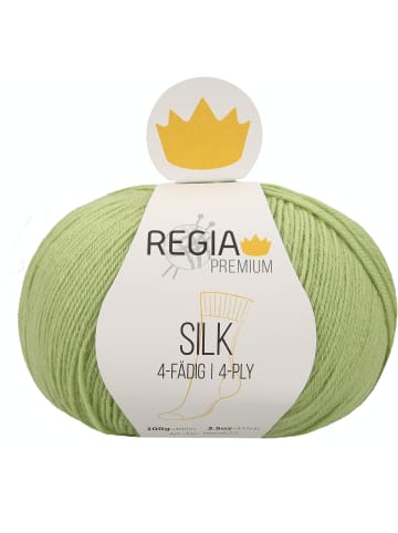 Regia Handstrickgarne Premium Silk, 100g in Leaf Green