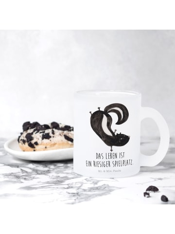 Mr. & Mrs. Panda Tee Tasse Stinktier Handstand mit Spruch in Transparent