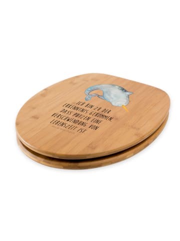 Mr. & Mrs. Panda WC Deckel Narwal mit Spruch in Braun
