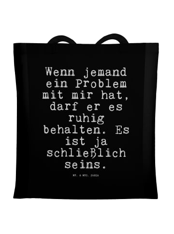 Mr. & Mrs. Panda Schultasche Wenn jemand ein Problem... mit Spruch in Schwarz