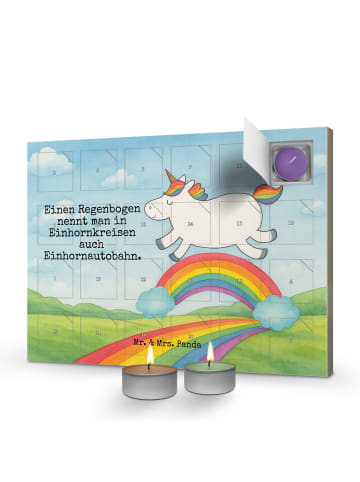Mr. & Mrs. Panda Duftkerzen Adventskalender Einhorn Regenbogen D... in Weiß
