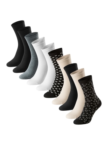 Schiesser Socken Bluebird in Dunkelblau / beige