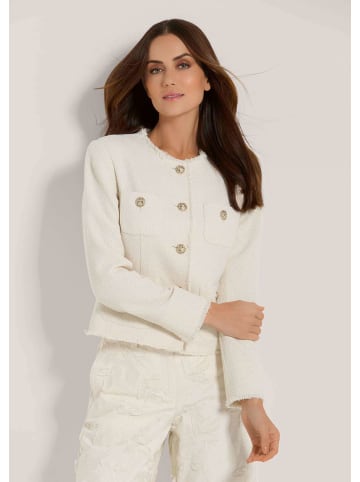 MADELEINE Eleganter Kurzblazer mit Taschen in kiesel