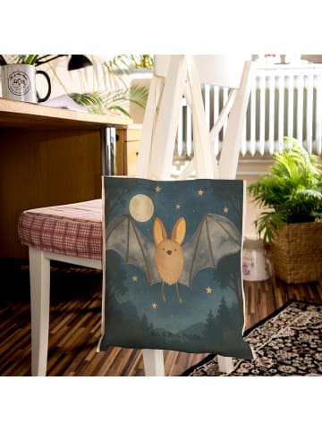 Mr. & Mrs. Panda Tote Bag Fledermaus Flügel Design ohne Spruch in Weiß