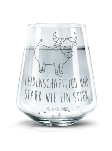 Mr. & Mrs. Panda Glas Sternzeichen Stier mit Spruch in Transparent