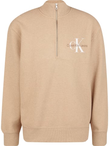 Calvin Klein Half-Zip in travertine heather