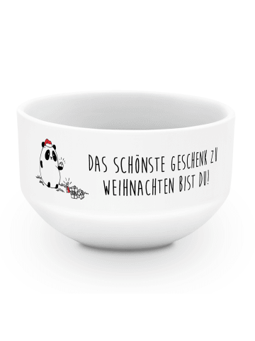 Mr. & Mrs. Panda Müslischale Panda Weihnachtsgeschenk mit Spruch in Weiß