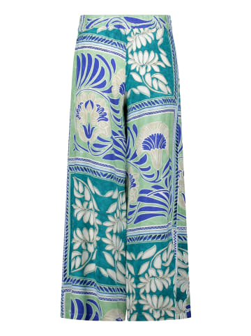 CARTOON Palazzo-Hose mit Gummizug in Green/Blue