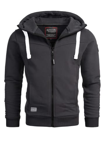 Alessandro Salvarini Jacke A. Salvarini Herren Kapuzenpullover AS123 in Anthrazit