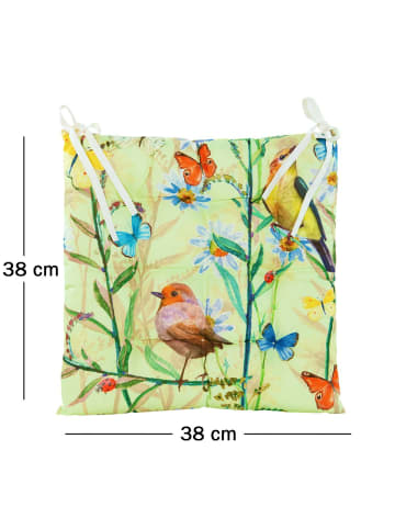 JACK Outdoor Motiv Stuhlkissen Sitzkissen 38x38cm Wasserfest in Vogeltraum