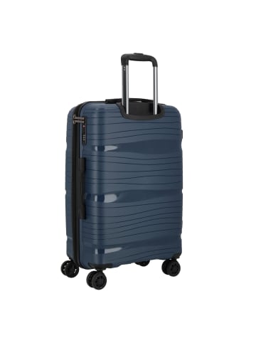 D&N Travel Line 4300 4 Rollen Trolley M 68 cm in dunkelblau