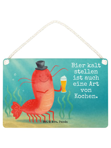 Mr. & Mrs. Panda Wandbild Holz Hummer Weizen Design mit Spruch in Weiß