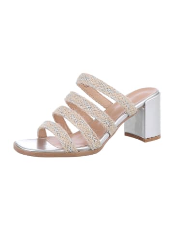 Ital-Design High-Heel Sandalette in Silber