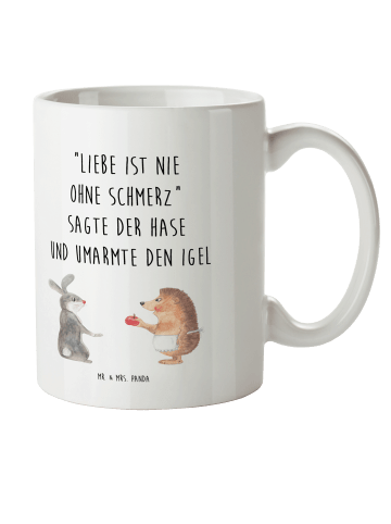 Mr. & Mrs. Panda Trinklernbecher Hase Igel mit Spruch in Weiß
