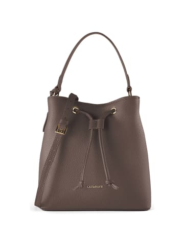 Lazarotti Bologna Leather Crossbody Beuteltasche Leder 25 cm taupe