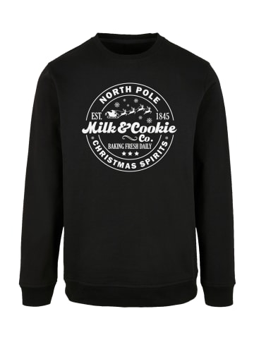 F4NT4STIC Sweatshirt Milk and Cookie Bakery Retro Weihnachten Sign in schwarz