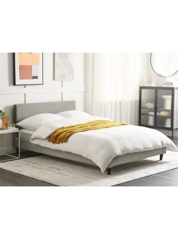 Beliani Bettrahmenbezug FITOU in Grau - (W) 150 x (H) 75 x (L) 214 cm