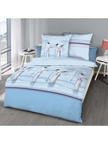 kaeppel Seersucker Bettwäsche in hellblau