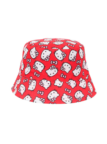 Hello Kitty Kinder Mädchen Bob Fischerhut Gr. 52 54 in Rot