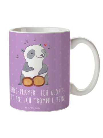 Mr. & Mrs. Panda Tasse Djembe Rhythmus mit Spruch in Lavendeltraum